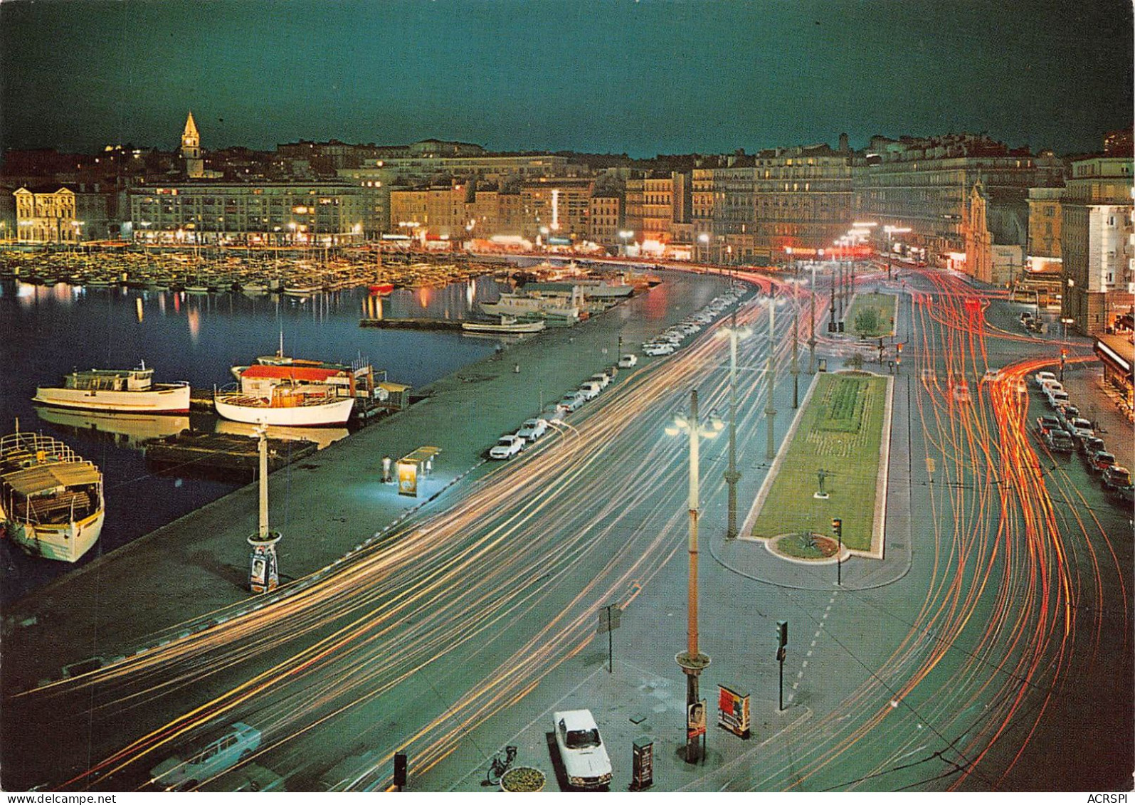 13 MARSEILLE  Le Vieux Port    Quai Des Belges La Nuit         (Scan R/V) N°   6   \OA1035 - Vieux Port, Saint Victor, Le Panier