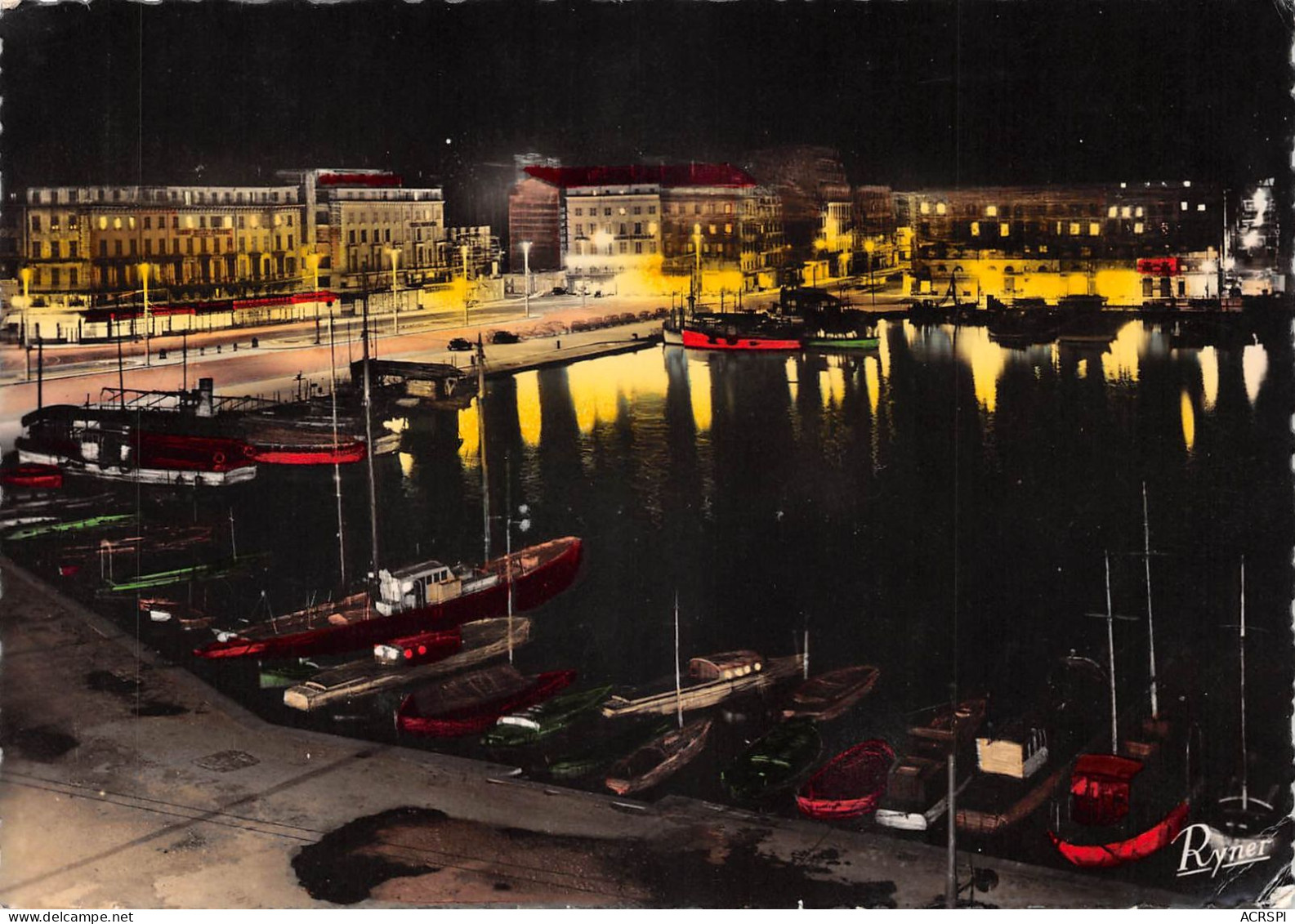 13 MARSEILLE  Le Vieux Port La Nuit                (Scan R/V) N°   1   \OA1035 - Vieux Port, Saint Victor, Le Panier