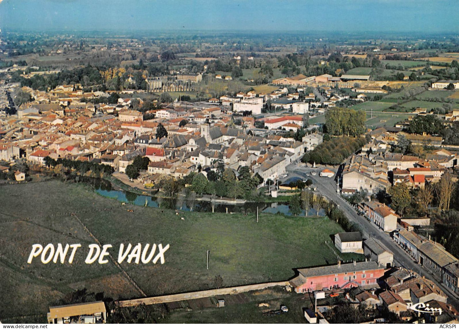 01 PONT-de-VAUX Vue Générale Aérienne      (Scan R/V) N°   4  \OA1049 - Pont-de-Vaux