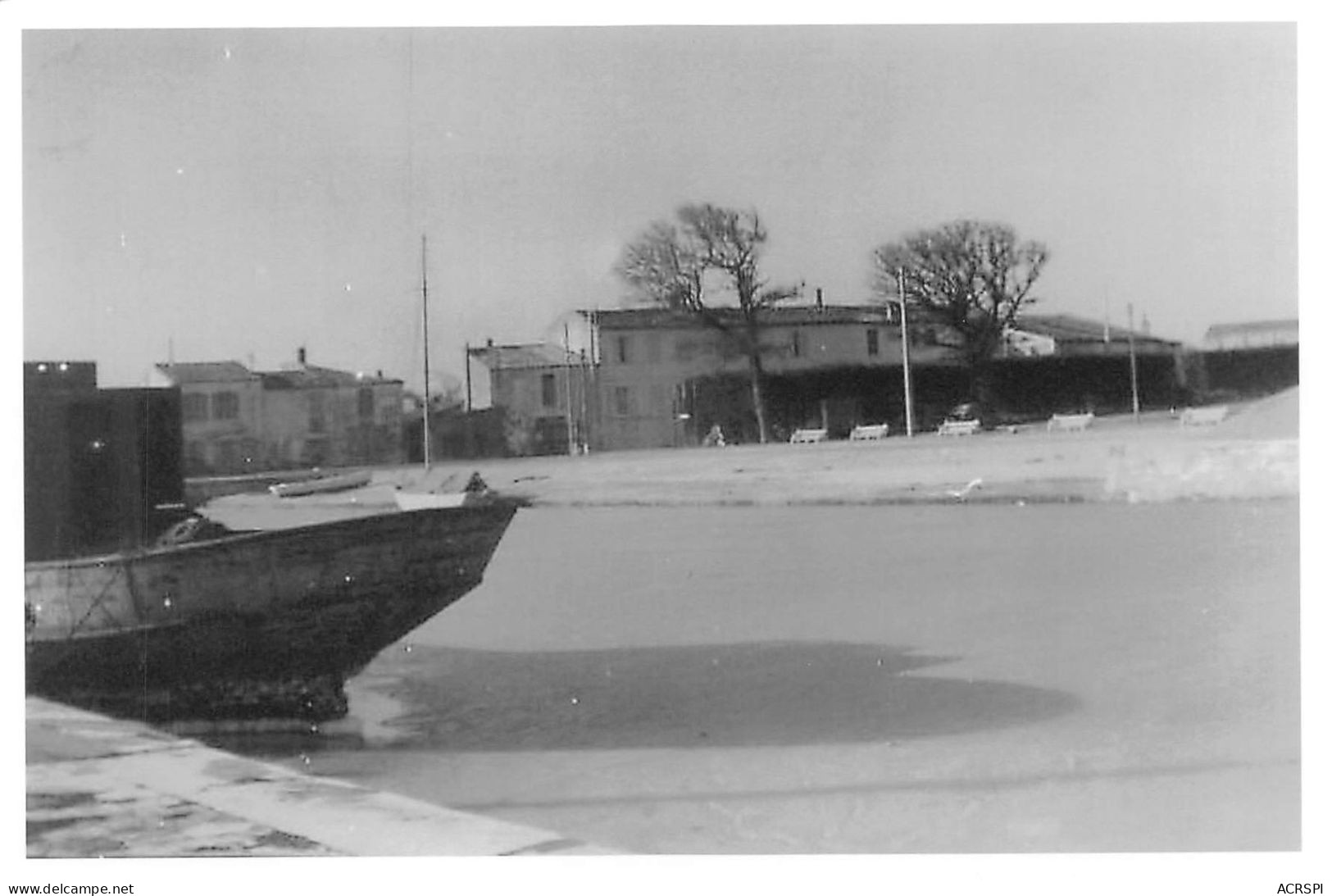 17 SAINT MARTIN DE Ré Photo 1950 Le Bassin à Flot Gélé  (Scan R/V) N°   47   \OA1042 - Saint-Martin-de-Ré