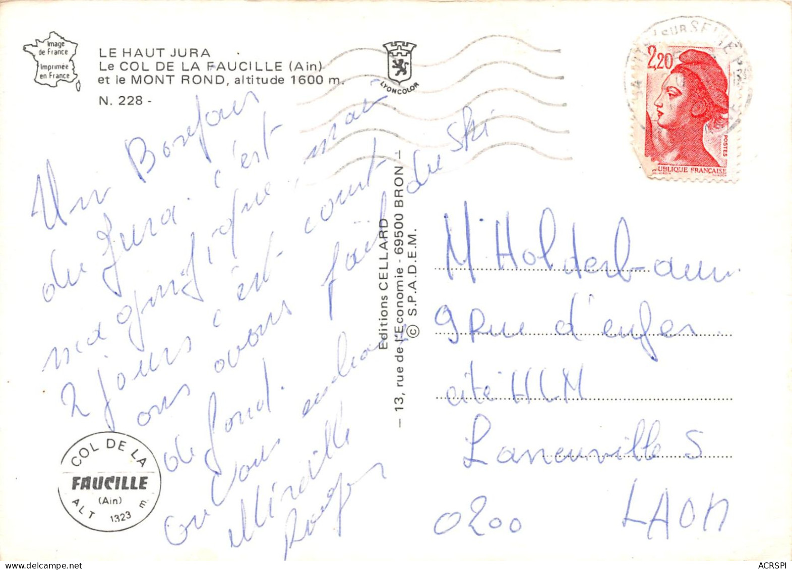 01 col de la faucille lot de 20 cartes-postales         GEX      (Scan R/V) N°   2   \OA1050