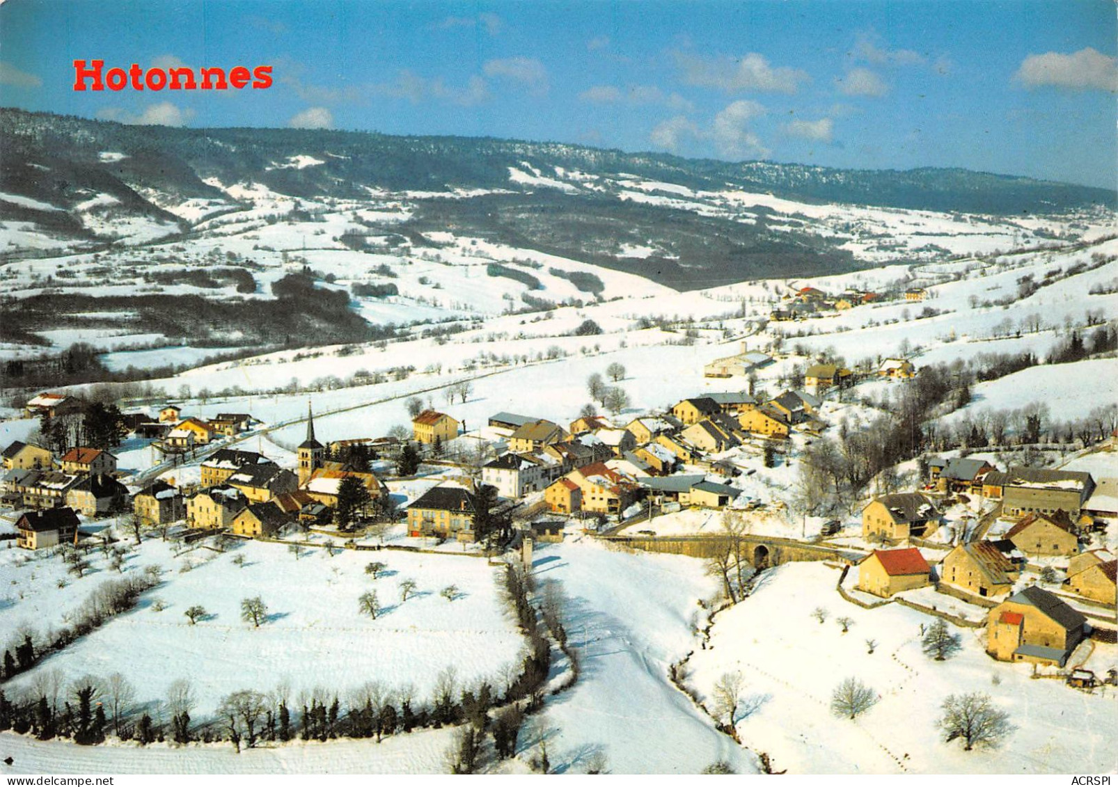 01  Hotonnes  Haut-Valromey  Vue Générale Aérienne Sous La Neige  (Scan R/V) N°  41  \OA1051 - Oyonnax