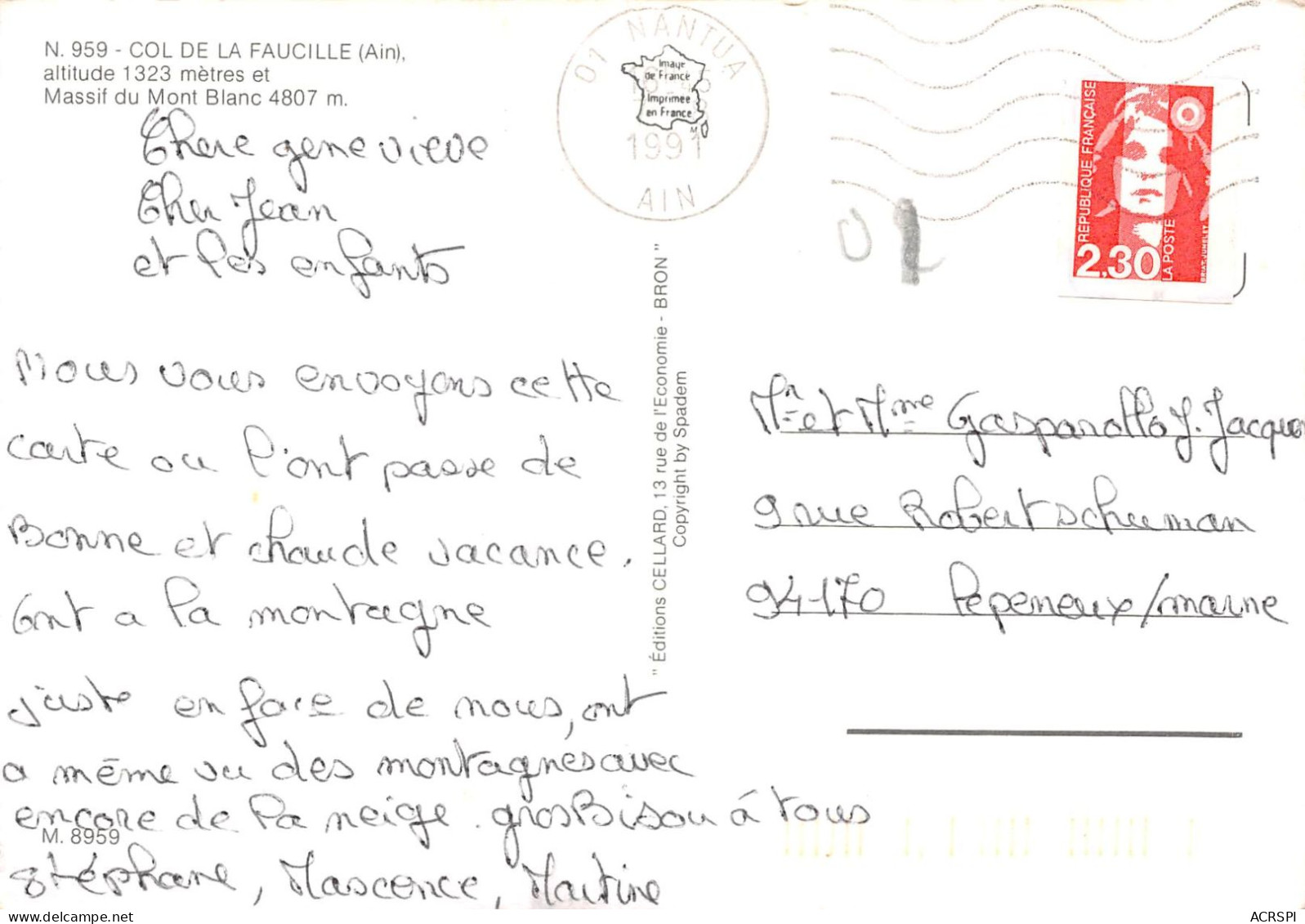 01 Col de la Fauçille lot de 24 cartes-postales          GEX      (Scan R/V) N°   1   \OA1051