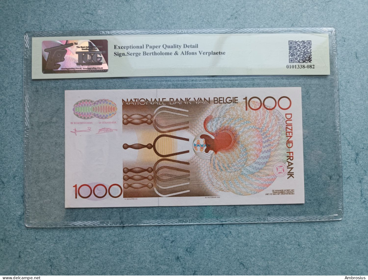 Belgium # P144#Banque Nationale 1000 Francs Gretry 1992 TQG  65 !! - 1000 Frank