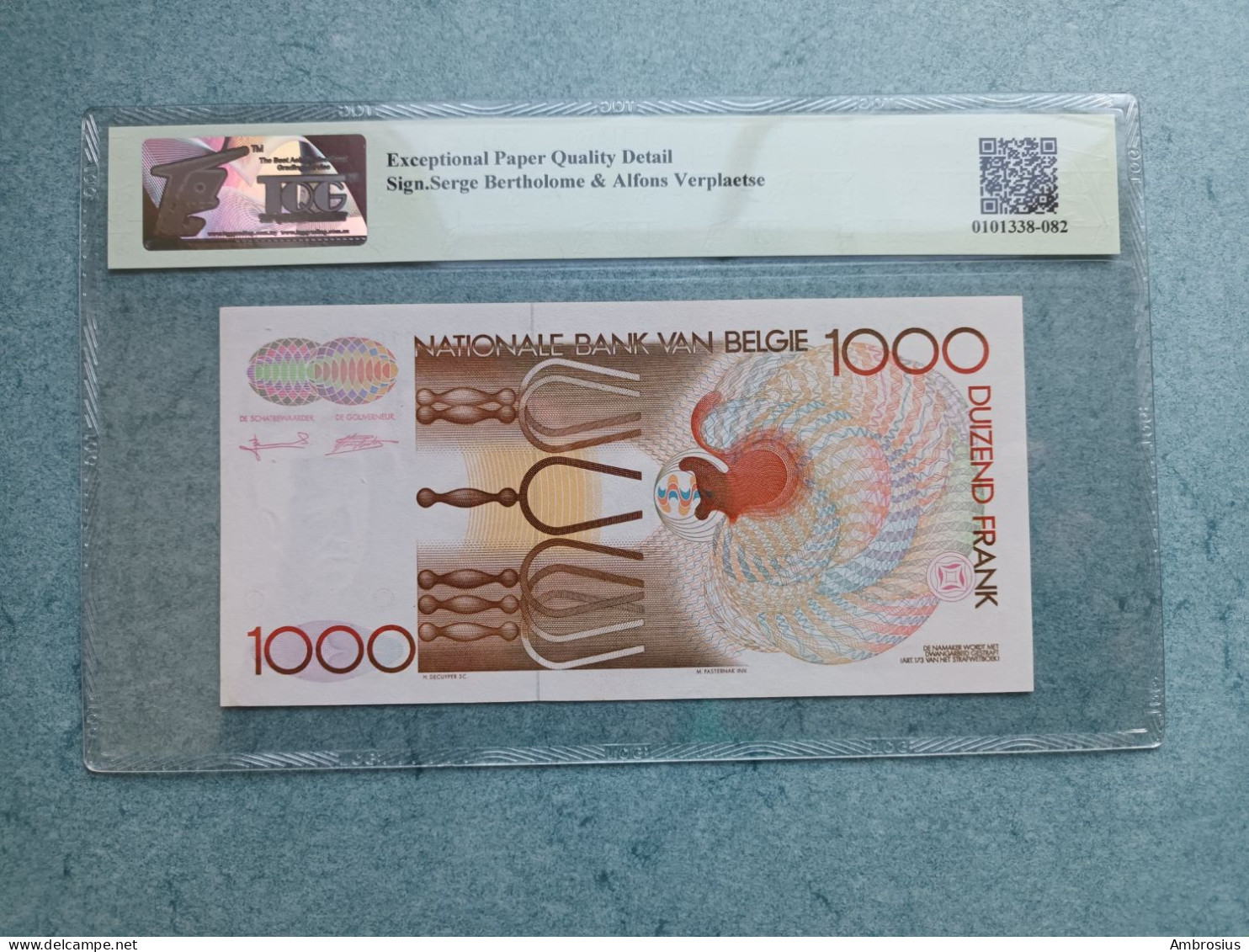 Belgium # P144#Banque Nationale 1000 Francs Gretry 1992 TQG  65 !! - 1000 Franchi