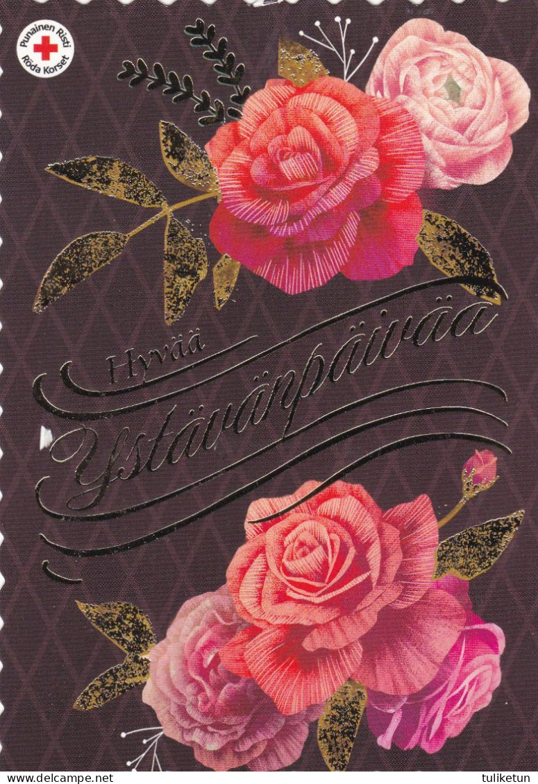 Postal Stationery - Flowers - Roses - Red Cross 2021 - Suomi Finland - Postage Paid - Ganzsachen