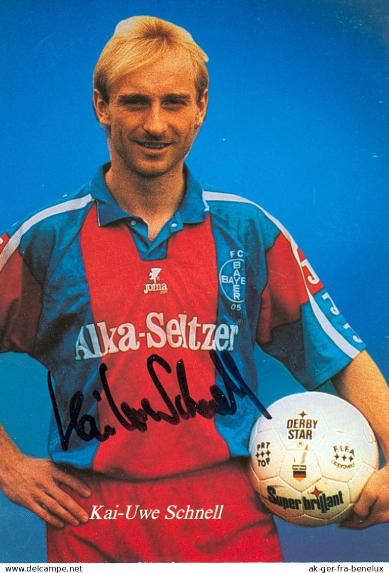 Fußball-Autogrammkarte AK Kai-Uwe Schnell FC Bayer 05 Uerdingen 93-94 KFC Krefeld Wißmar Wettenberg VfB Gießen Kassel - Autographes