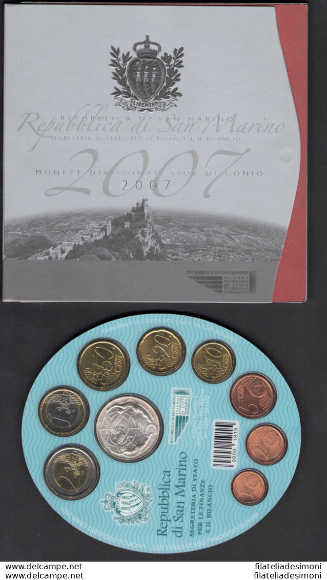 2007 Repubblica San Marino, Monete Divisionali Segreteria Di Stato - FDC - San Marino