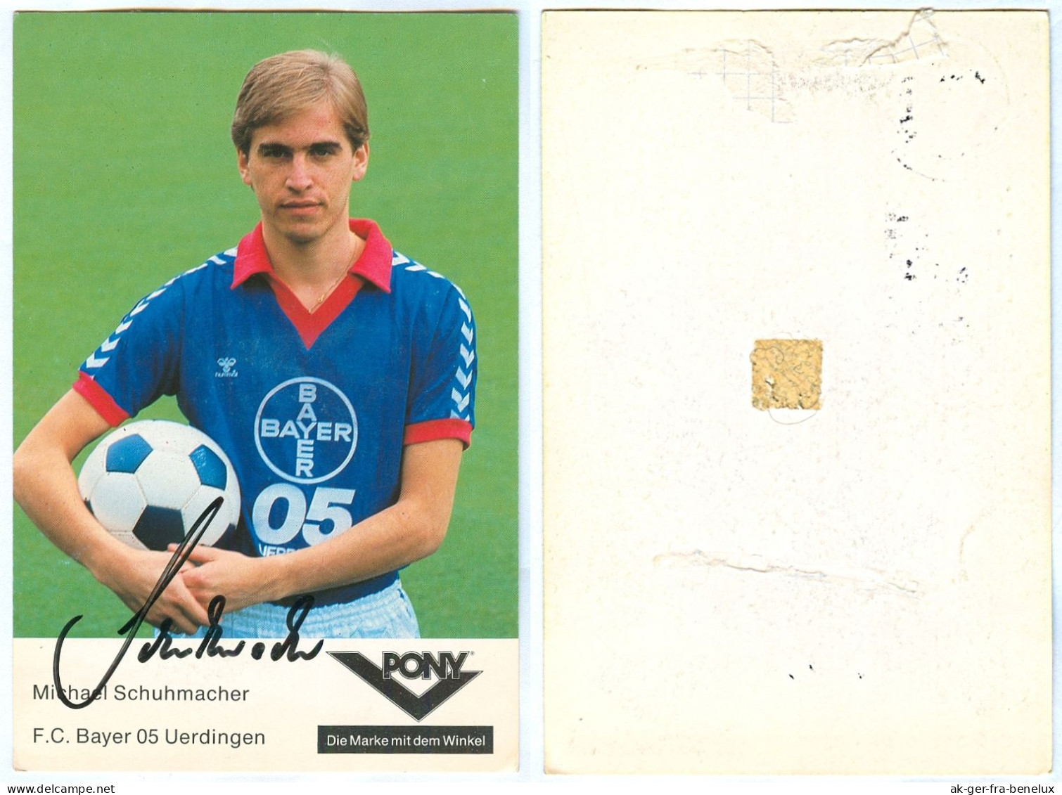 Fußball-Autogrammkarte AK Michael Schuhmacher FC Bayer Uerdingen 82-83 KFC Krefeld Maudach Ludwigshafen Mainz Gladbach - Autografi