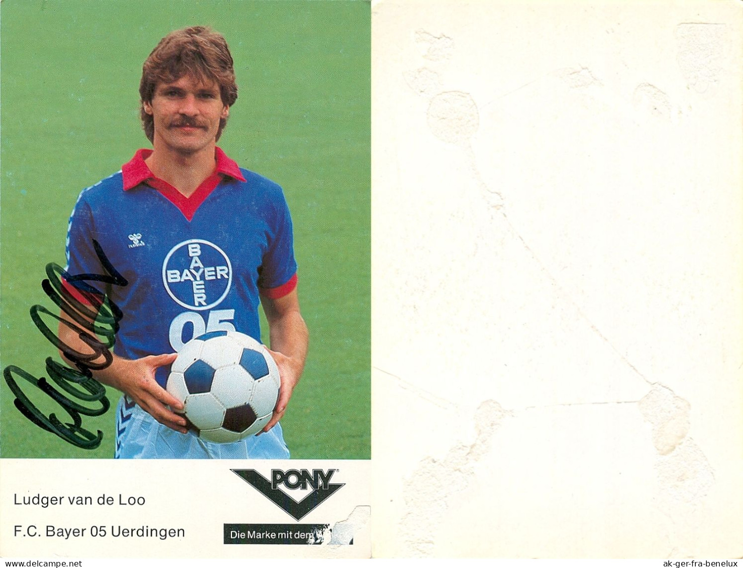 Fußball-Autogrammkarte AK Ludger Van De Loo FC Bayer Uerdingen 05 82-83 KFC Krefeld Autogrammkarte Fußball Deutschland - Authographs