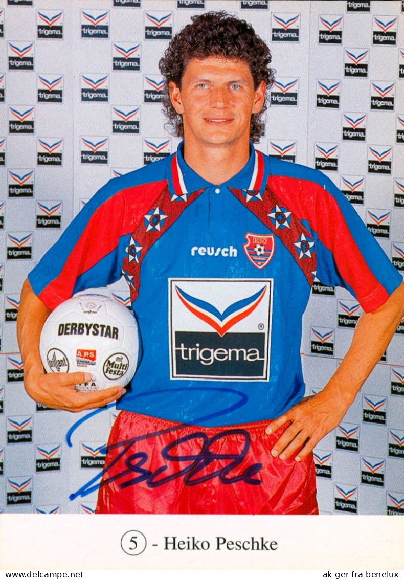 Fußball-Autogrammkarte AK Heiko Peschke KFC Uerdingen 05 95-96 FC Bayer Krefeld Stahl Riesa Hallescher Carl Zeiss Jena - Autografi