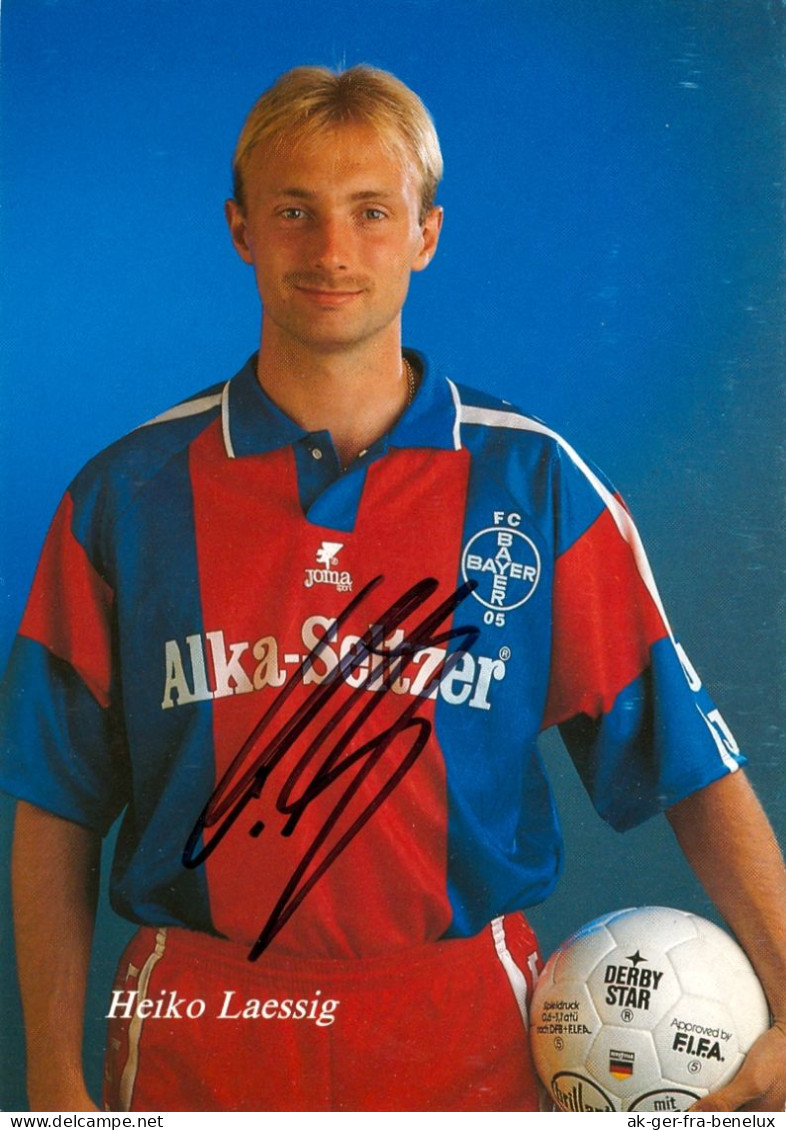 Fußball-Autogrammkarte AK Heiko Laeßig FC Bayer 05 Uerdingen 93-94 KFC Krefeld 1. Magdeburg SV Austria Salzburg Football - Handtekening