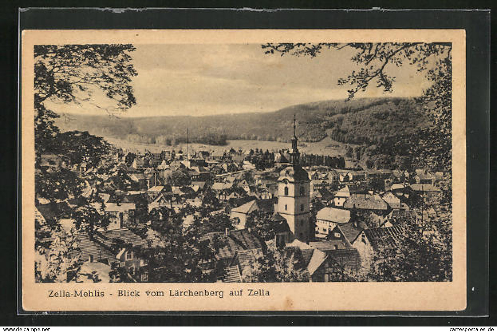 AK Zella-Mehlis, Blick Vom Lärchenberg Auf Den Ort  - Zella-Mehlis