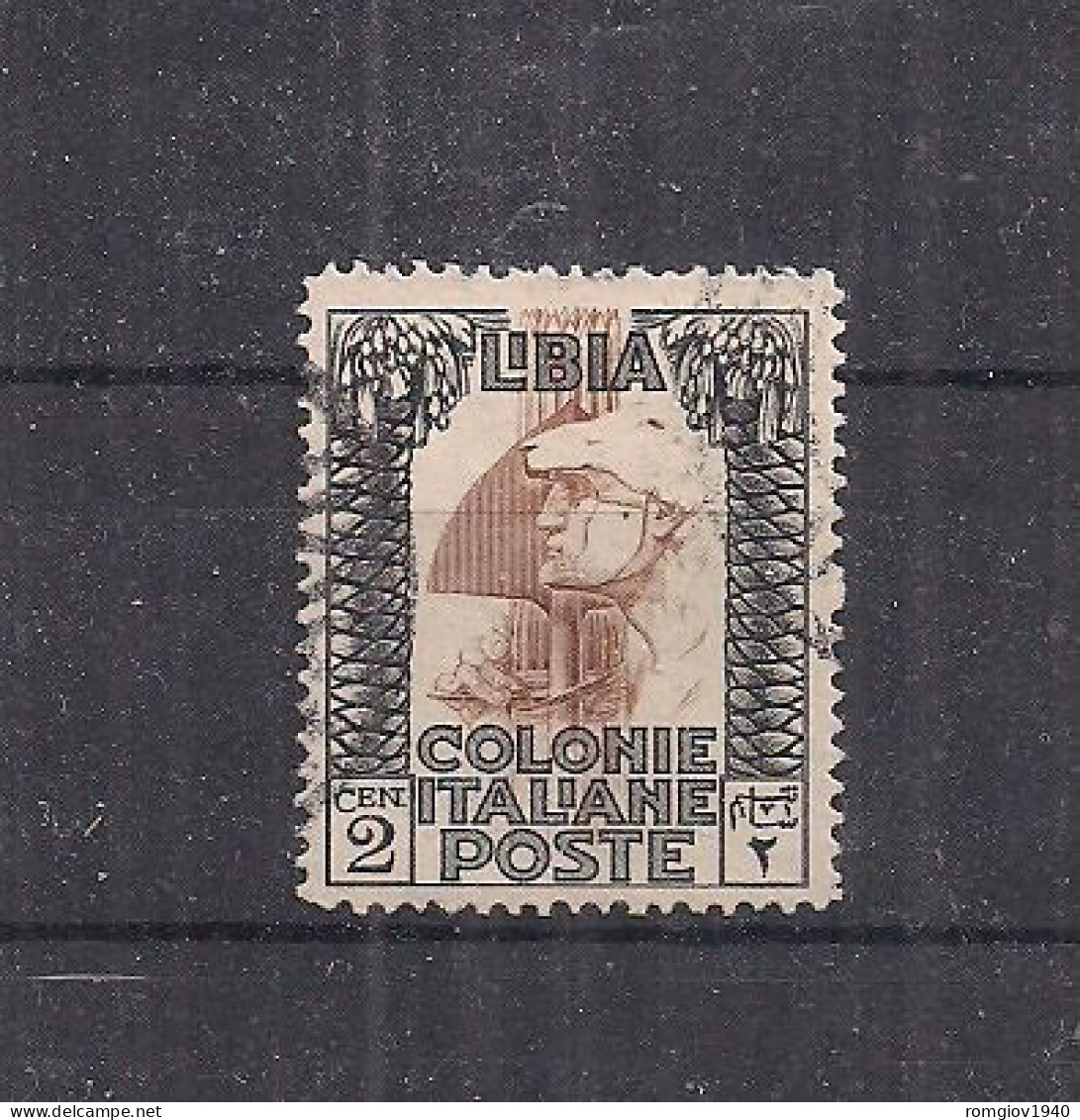 COLONIE ITALIANE  LIBIA 1924-29 PITTORICA SASS. 45 USATO VF - Libya