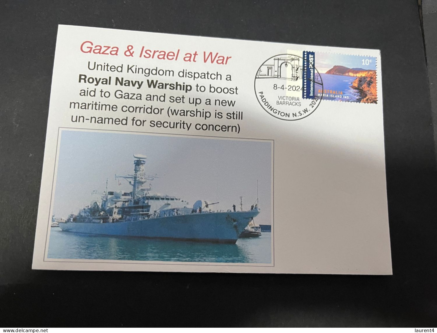 8-4-2024 (1 Z 22) War In Gaza - UK Navy Deplay A Warship To (? Un-name) To Gaza (Cyprus) - Militaria