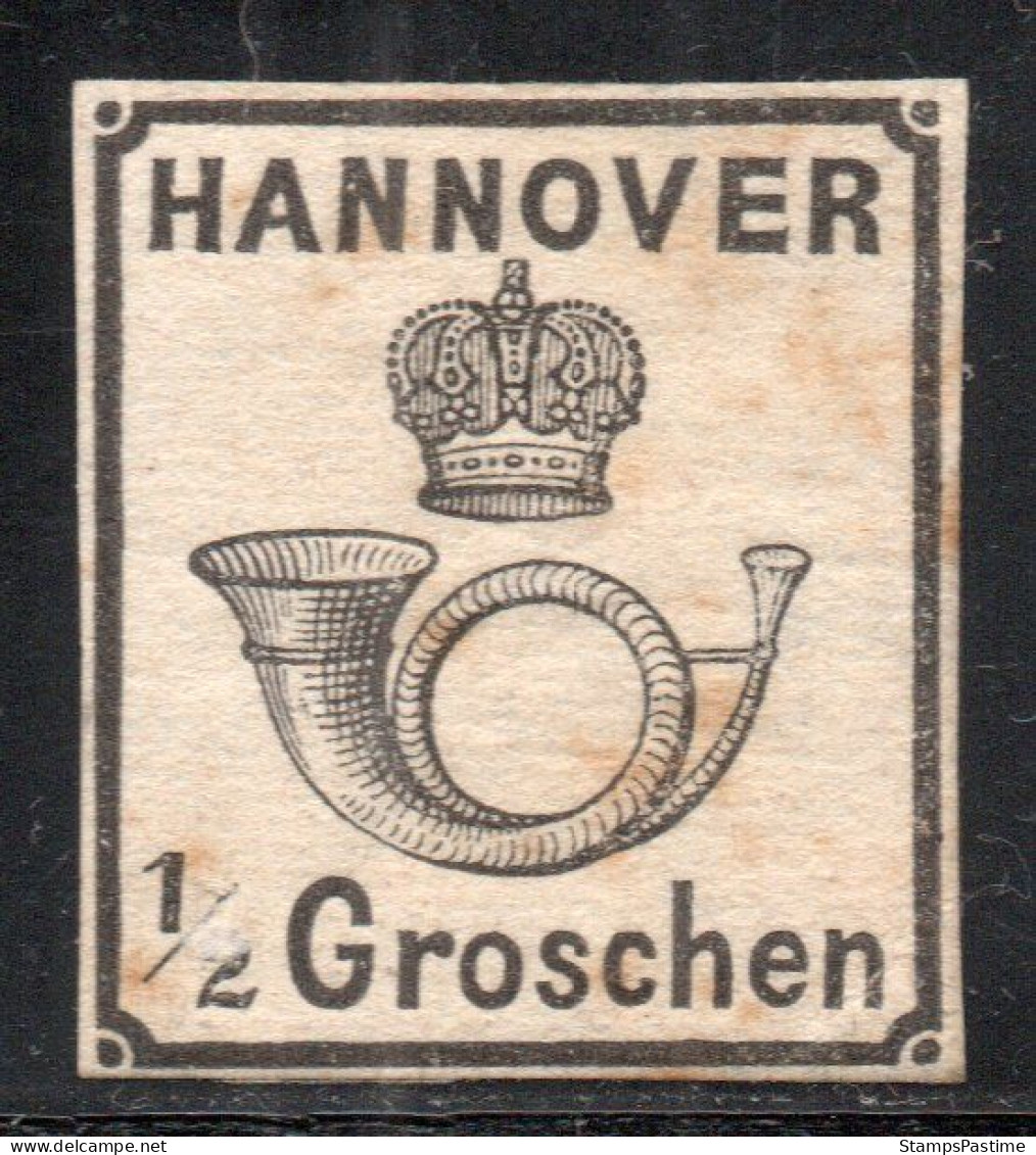 HANOVRE - HANNOVER (ALEMANIA) Sello Sin Dentar Nuevo Sin Goma ESCUDO DE ARMAS Años 1859-63 – Valorizado En U$S 120.00 - Hanover