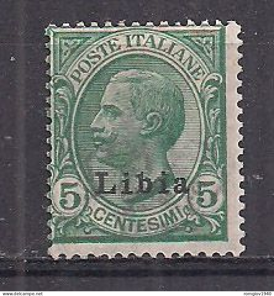 LIBIA  COLONIE ITALIANE 1912-15 FRANCOBOLLI D'ITALIA SOPRASTAMPATI SASS. 3 MNH  XF - Libya