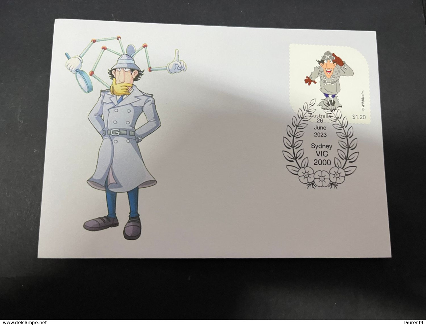 9-4-2024 (1 Z 27) Australia Post - (2023 Stamp Issued 26-6-2023) Inspector Gadget Stamp On Special Cover - Briefe U. Dokumente