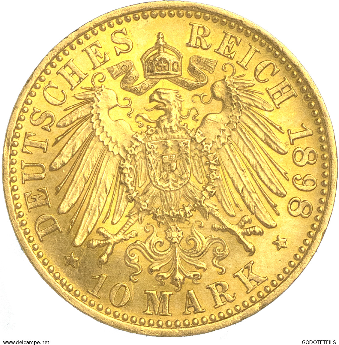 Allemagne-Royaume De Prusse-10 Marks  Wilhelm II 1898 Berlin - 5, 10 & 20 Mark Gold