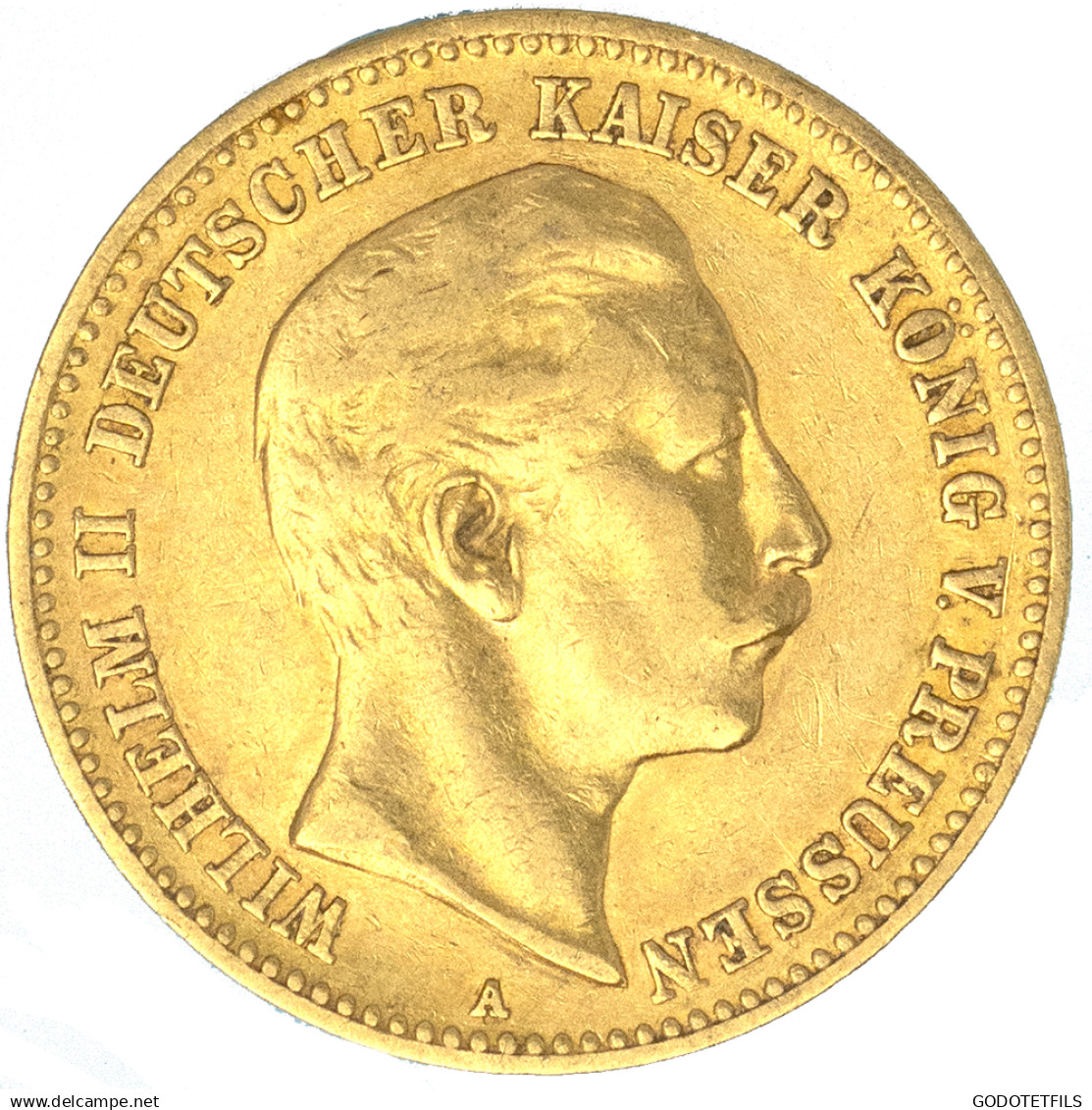 Allemagne-Royaume De Prusse-10 Marks Wilhelm II 1898 Berlin - 5, 10 & 20 Mark Or