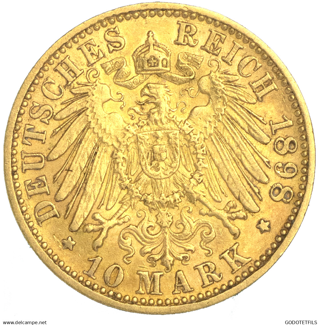 Allemagne-Royaume De Prusse-10 Marks Wilhelm II 1898 Berlin - 5, 10 & 20 Mark Gold