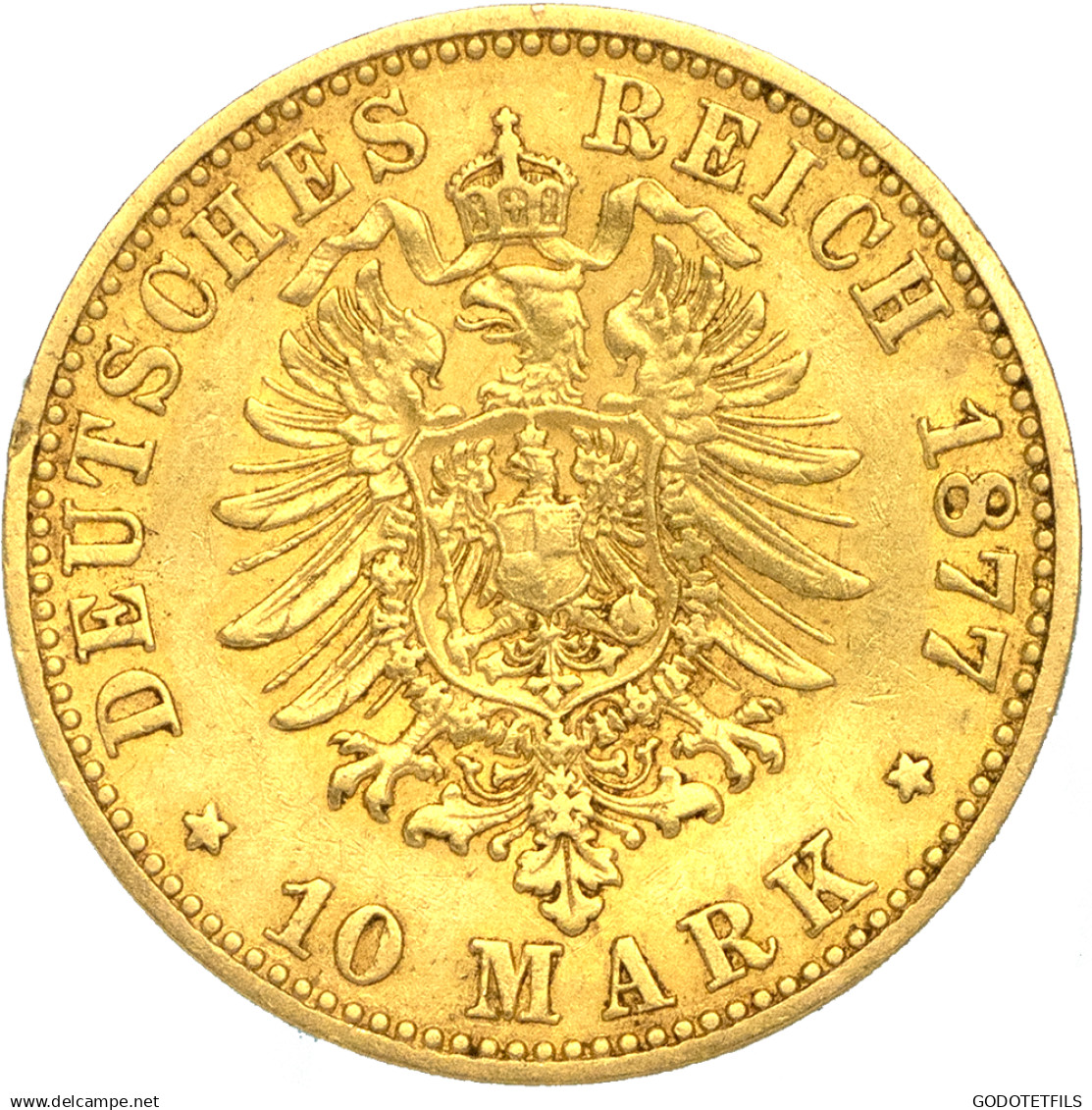 Allemagne-Royaume De Prusse-10 Marks  Wilhelm I 1877 Berlin - 5, 10 & 20 Mark Gold