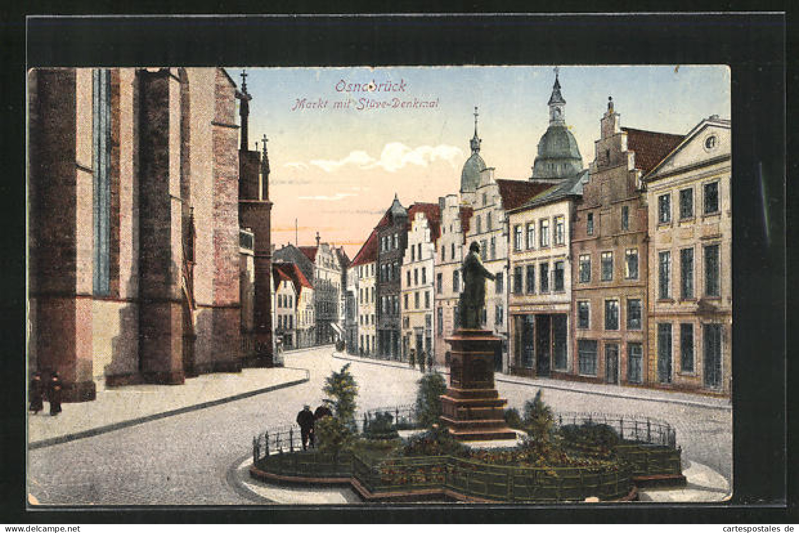 AK Osnabrück, Markt Mit Stüve-Denkmal  - Osnabrück