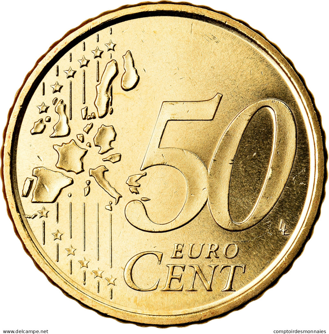 Espagne, 50 Euro Cent, 2004, SPL, Laiton, KM:1045 - Spain