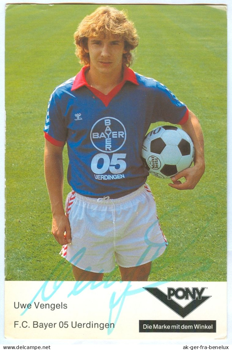 Fußball-Autogrammkarte AK Uwe Vengels FC Bayer Uerdingen 82-83 KFC Krefeld Wesel 1. FC Bocholt MSV Duisburg Biemenhorst - Autographes