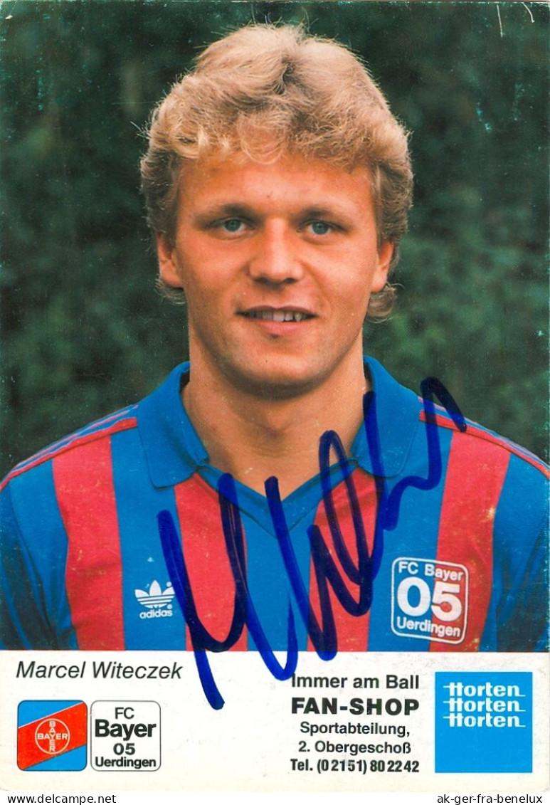 Fußball-Autogrammkarte AK Marcel Witeczek FC Bayer Uerdingen 05 89-90 KFC Krefeld Kaiserslautern Bayern München Gladbach - Autogramme