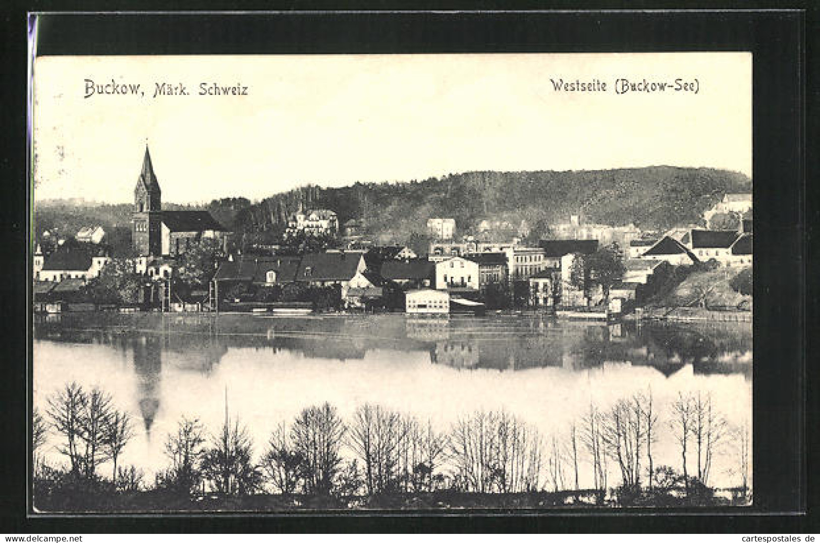 AK Buckow I. Märk. Schweiz, Blick über Den See Zur Westseite Vom Ort  - Buckow