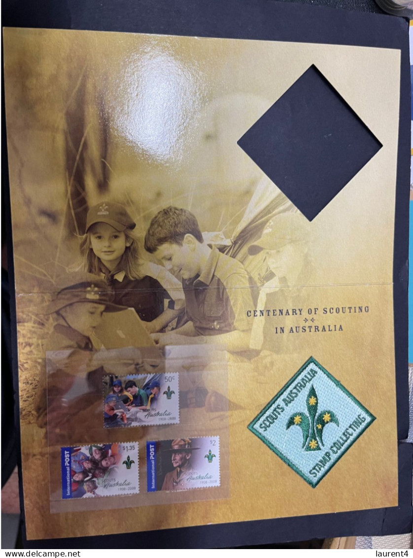 9-4-2024 (1 Z 30 A) Australia Stamp Pack - Centenary Of Scouting In Australia  (SCARCE) - Presentation Packs