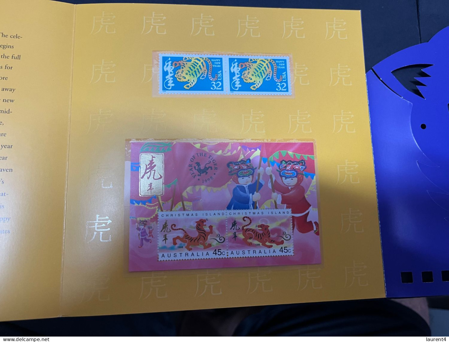 9-4-2024 (1 Z 30 A) Australia / China Souvenir Pack - 1999 - Year Of The Dragon (18 X 18 Cm) - Emissions Communes