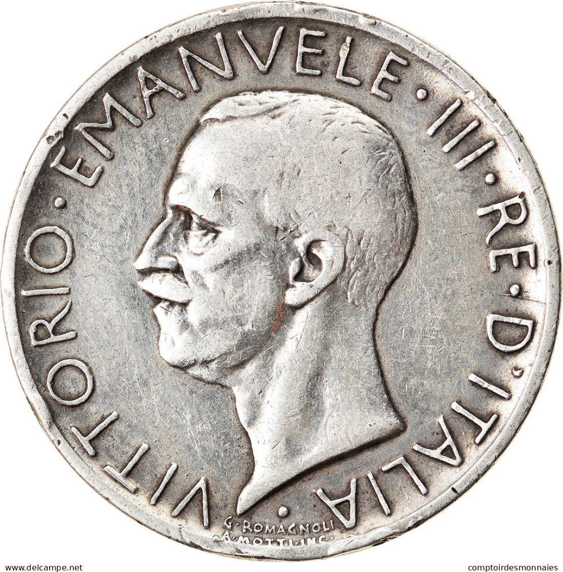 Monnaie, Italie, Vittorio Emanuele III, 5 Lire, 1930, Rome, TB+, Argent, KM:67.1 - 1900-1946 : Victor Emmanuel III & Umberto II