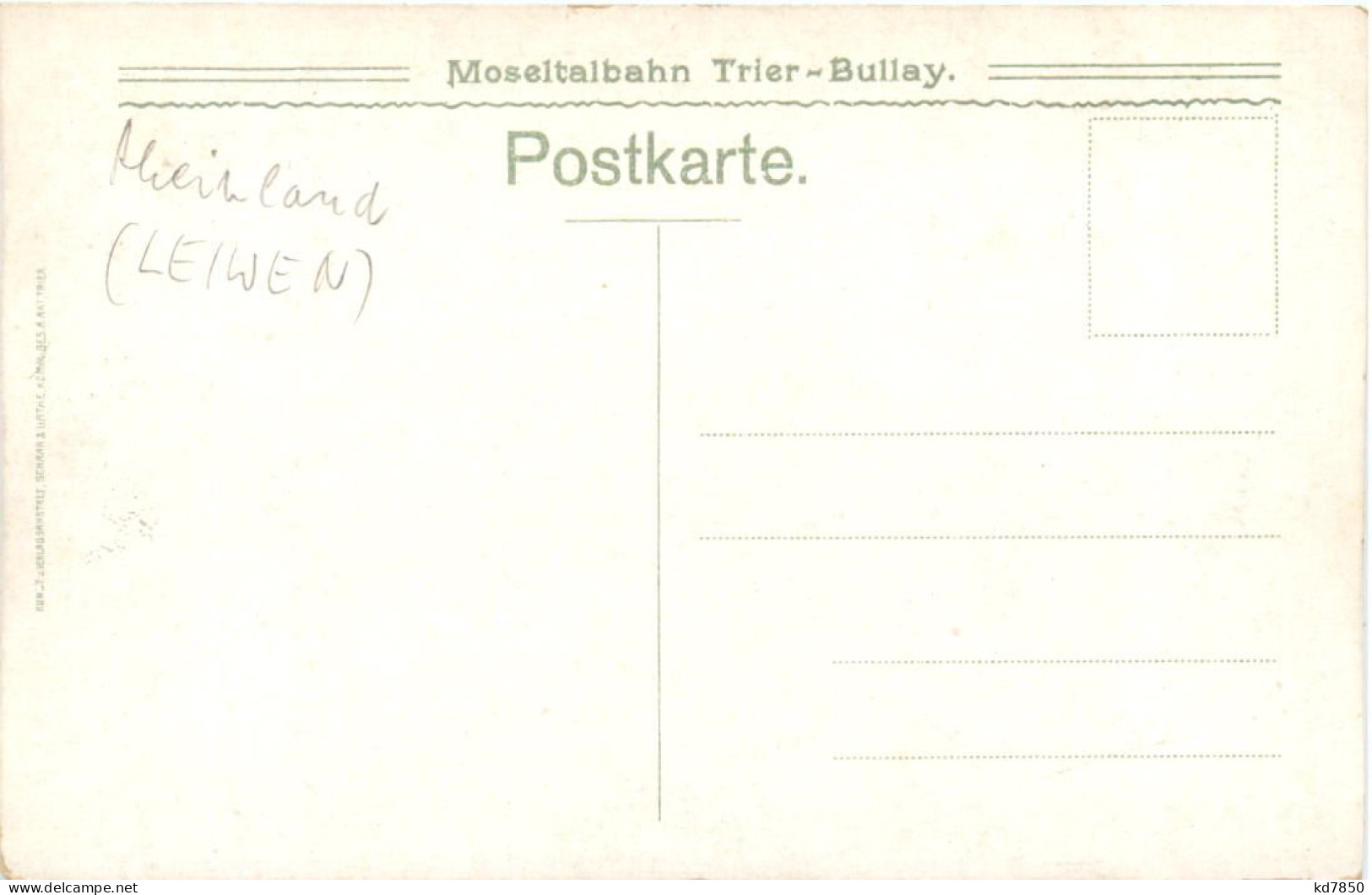 Moseltalbahn Trier-Bullay - Leiwen - Saarburg