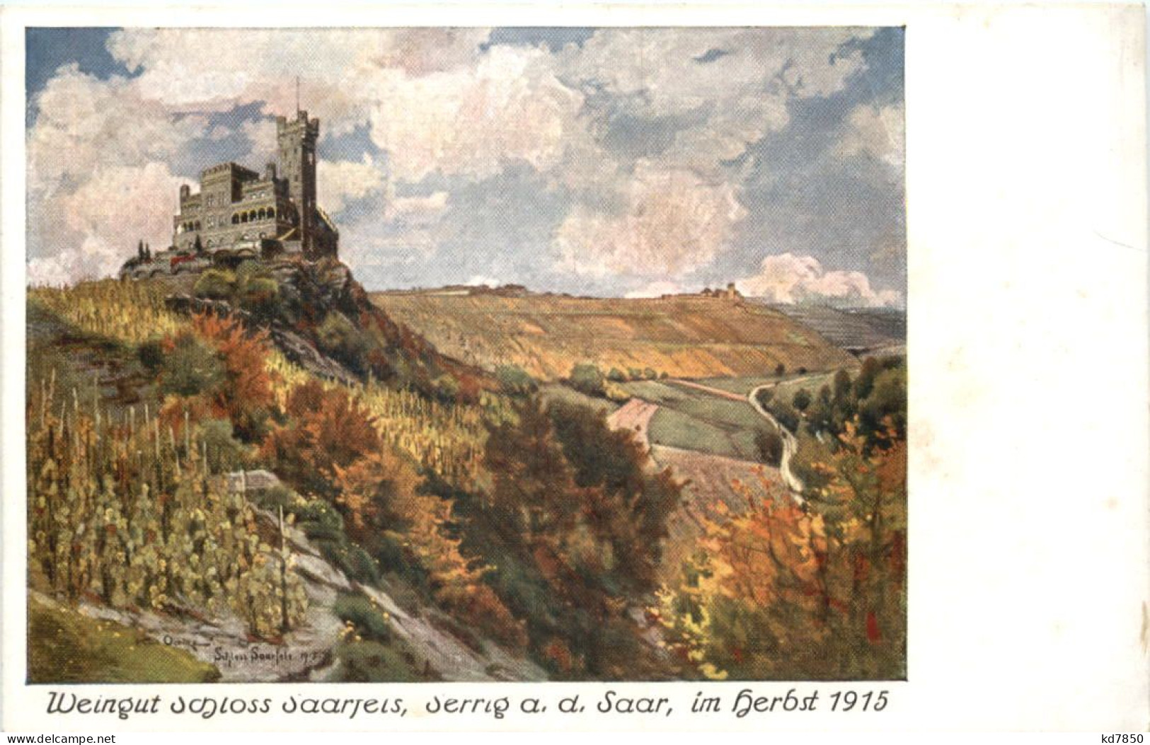 Serrig A. D. Saar - Weingut Schloss Saarfeld - Herbst 1915 - Saarburg