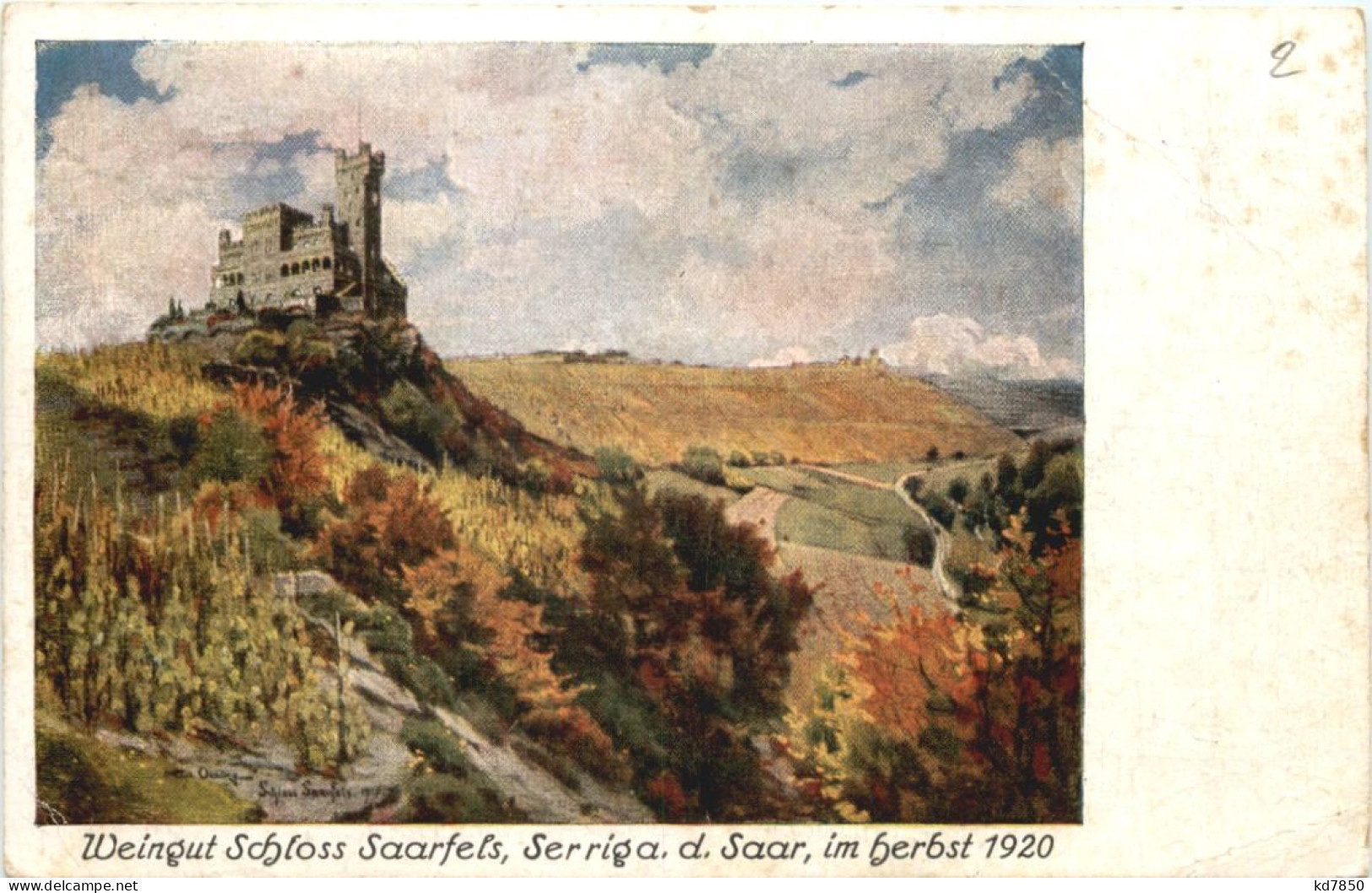 Serrig A. D. Saar - Weingut Schloss Saarfeld - Herbst 1920 - Saarburg