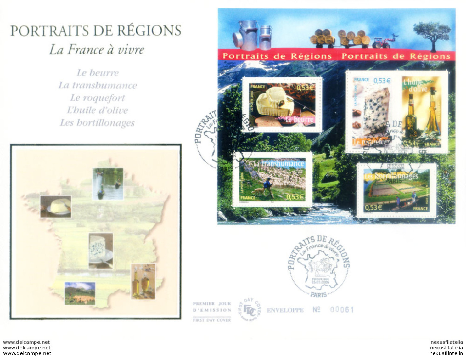 Regioni Di Francia 2006. 2 FDC. - Andere & Zonder Classificatie