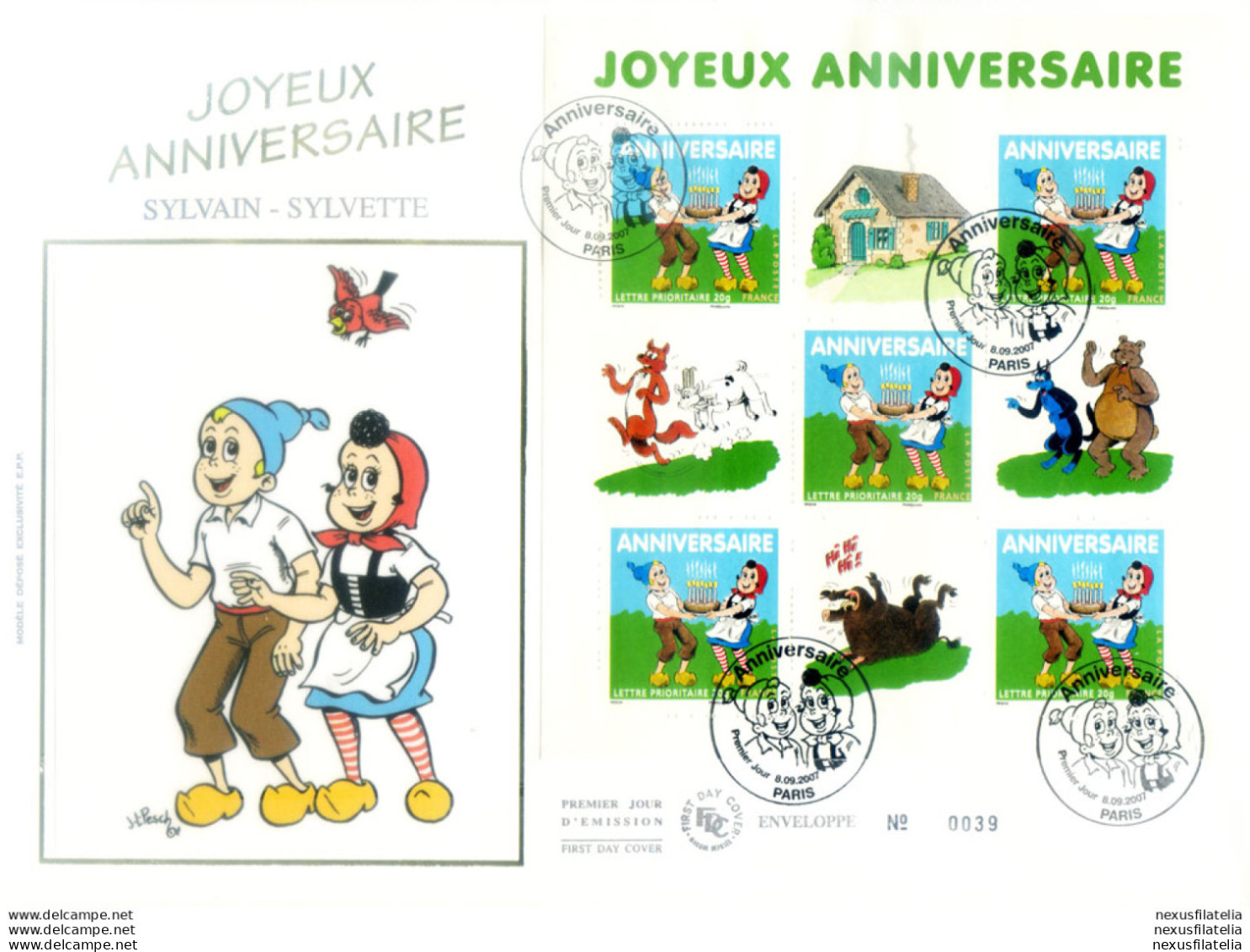 Fumetti. Sylvain E Sylvette 2007. FDC. - Andere & Zonder Classificatie