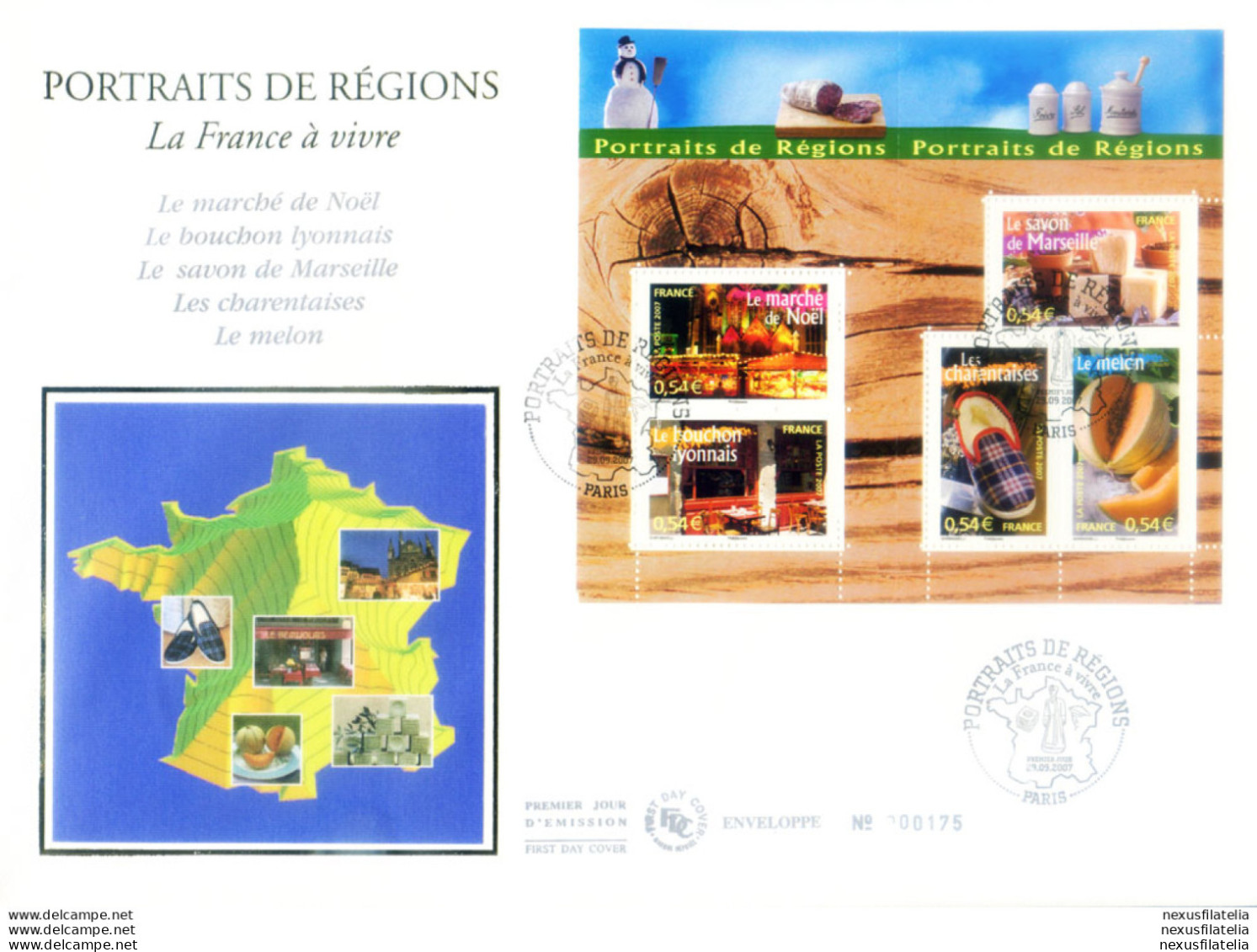 Regioni Di Francia 2007. 2 FDC. - Sonstige & Ohne Zuordnung