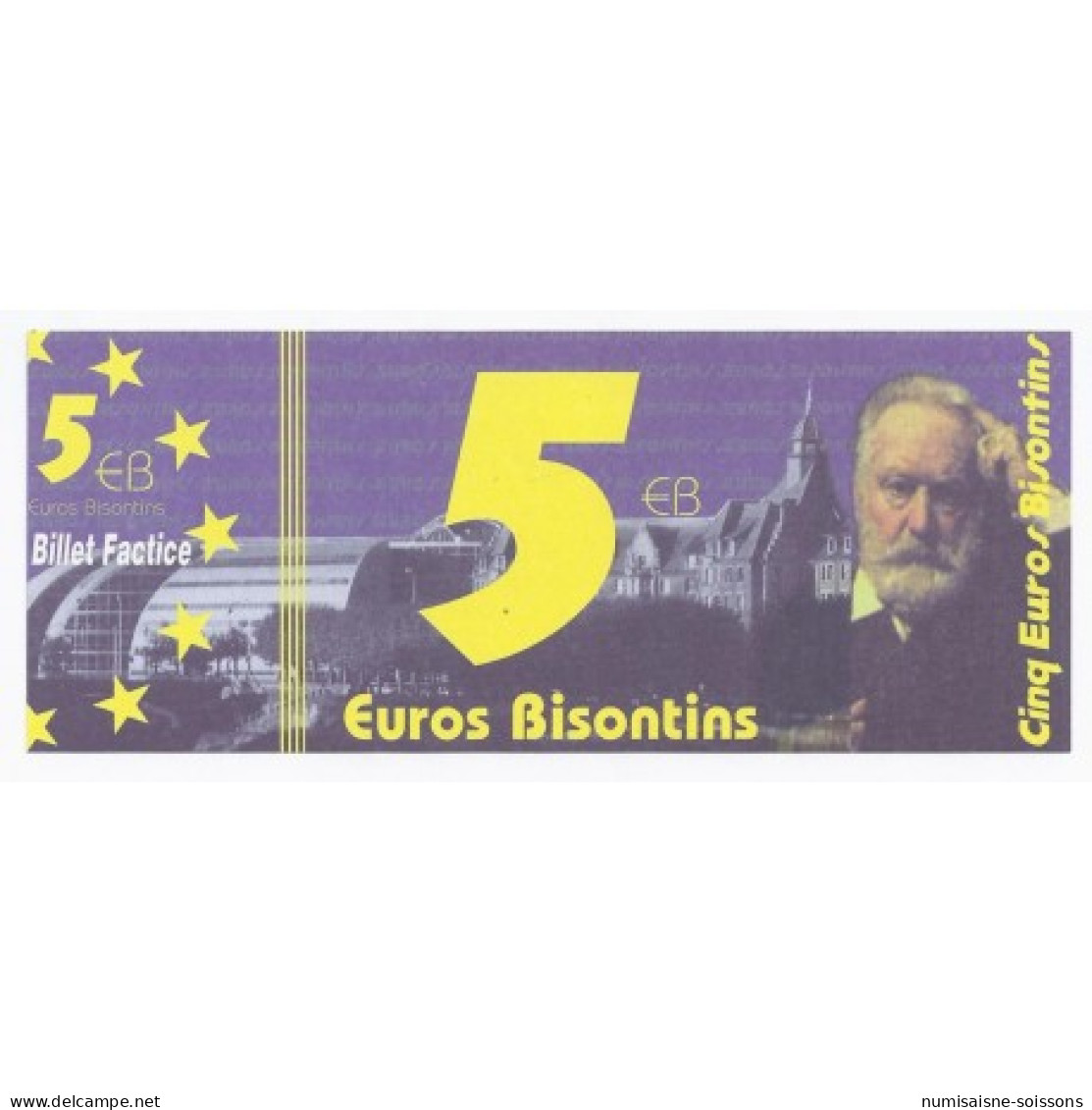 25 - BESANCON - 5 EUROS BISONTINS - NEUF - Specimen