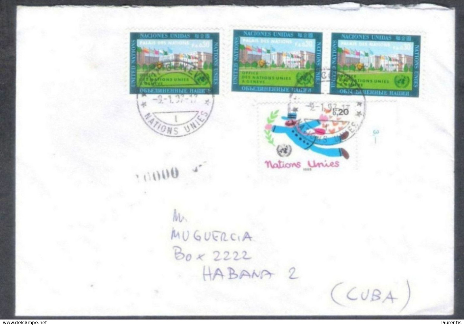 UNO Geneve - Suisse - Cover - 1997 - 1,2l85 . - Cartas & Documentos