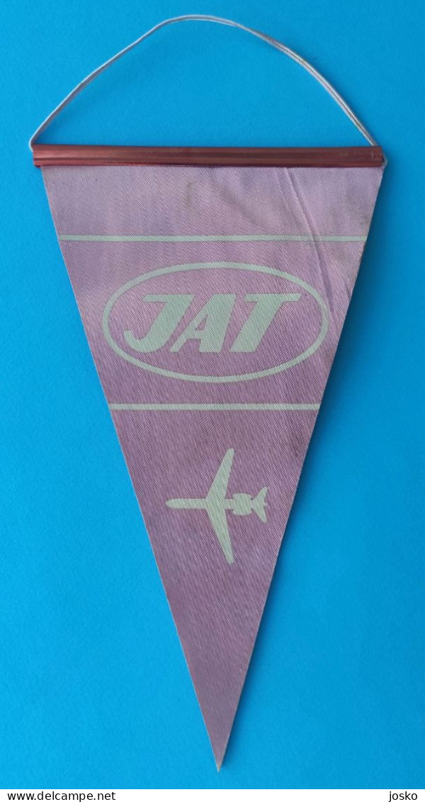 JAT (Yugoslav Airlines) Yugoslavia National Airline Original Vintage Pennant Yougoslavie Jugoslawien Jugoslavia Airways - Advertisements