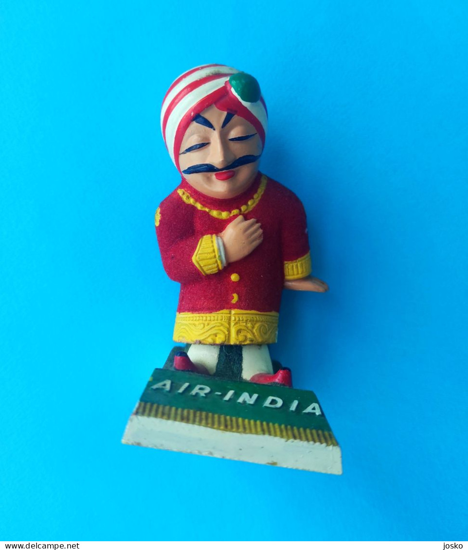 AIR INDIA Beautifull Original Vintage Advertising Maharajah Mascot Figurine 1960s By Bapulal Ramchand & Co. Bombay - Advertenties