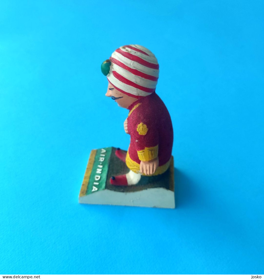 AIR INDIA Beautifull Original Vintage Advertising Maharajah Mascot Figurine 1960s By Bapulal Ramchand & Co. Bombay - Pubblicità