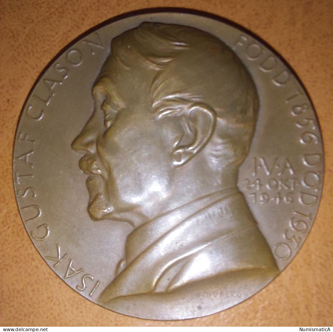 Bronze Medal From 1930 From Sweden- Signed By Erik Lindberg - Andere & Zonder Classificatie