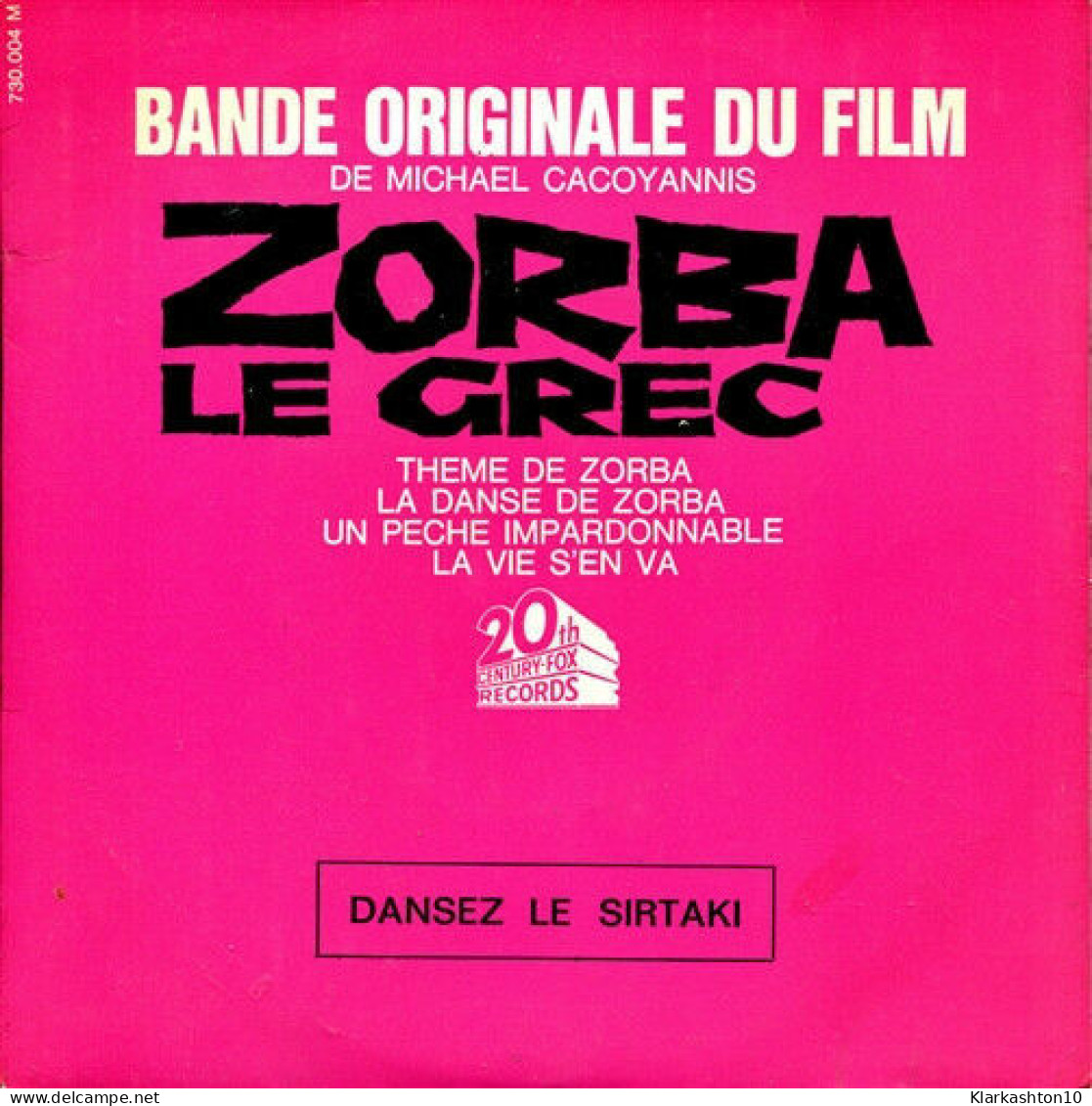 Bande Originale Du Film Zorba Le Grec - Zonder Classificatie