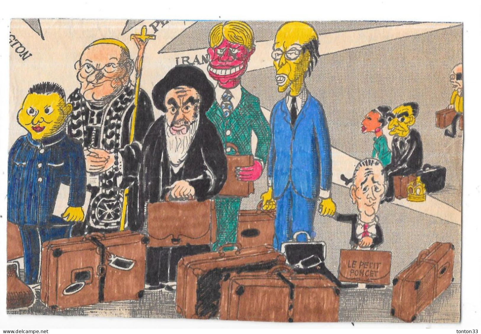 CARICATURE - Hommes Politiques En Voyage -  Collection RENFE Série R-8 - TOUL 5 - - Contemporain (à Partir De 1950)