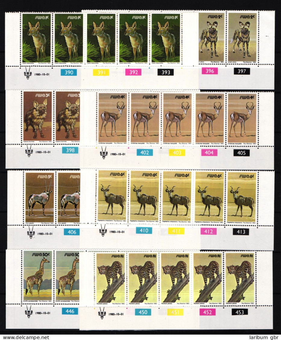 Südwestafrika 476-492 Postfrisch Fünferstreifen Wildtiere #IP527 - Namibië (1990- ...)