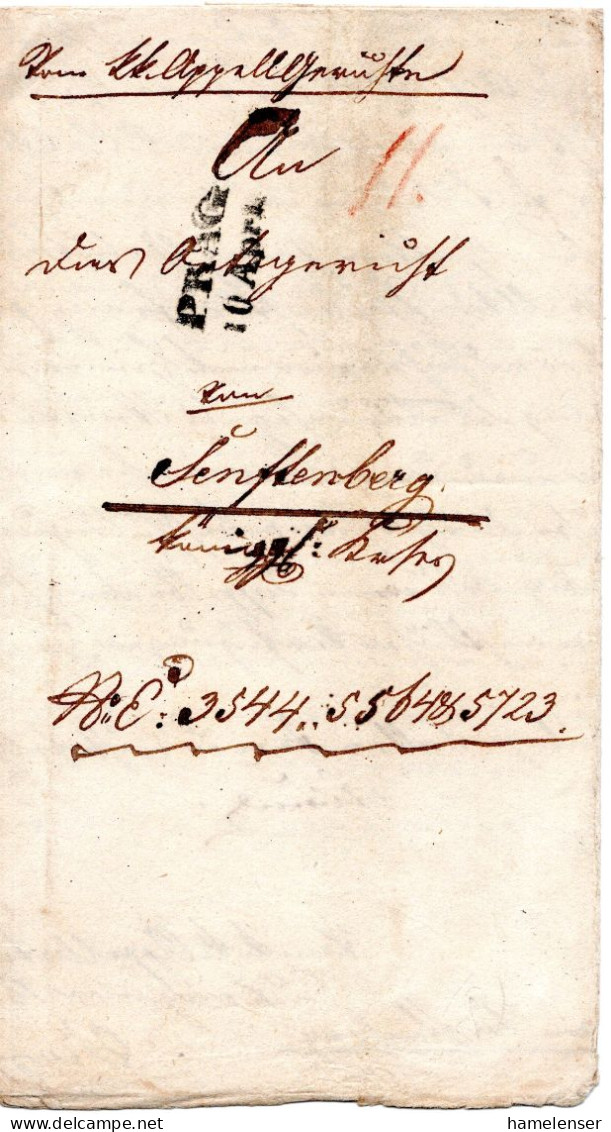 77149 - Österreich - 1850 - Vorphila-Bf PRAG -> Senftenberg - ...-1850 Prephilately